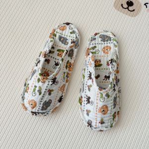 New Arrival Home Indoor Cloth Bottom Slippers Pure Cotton Closed Toe Climbing Pad Slippers All Year Round Mute Floor Couple Cotton Slippers