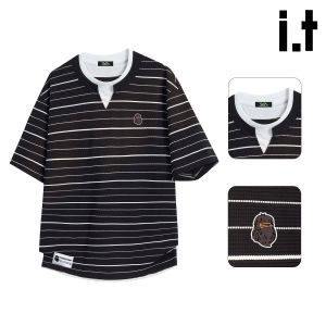 FINGERCROXX | American Retro Style High-end Stripe Round Neck Tshirt