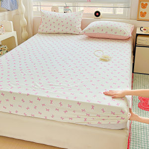 Butterfly Fitted Bed Sheet Washed Cotton Fittedsheet Single/Queen/King Washable Bed Linen