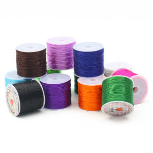 0.7mm 46m/roll Elastic Thread Round Crystal Line Nylon Rubber Stretchy Cord Elastic Rope for Jewelry Making Beading Bracelet
