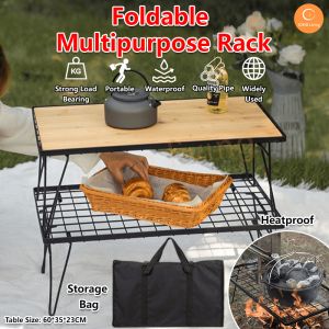Foldable Multipurpose Rack Stacking Storage Rack Stackable Table Multipurpose Table Camping Table Folding Table