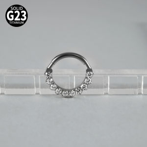 1PC G23 Titanium Septum Jewelry 16G Heart Septum Rings Daith Piercing Jewelry Helix Earrings Zircon Septum Piercing Jewelry
