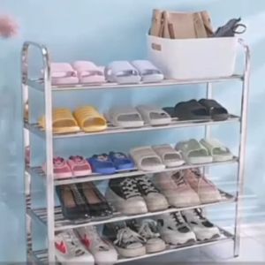 DOUBLE STAR Fashion storage organizer shelf shoe rack narrow space stainless steel shoe rack-KC84