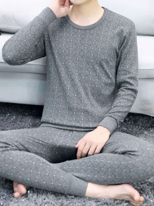 ผู้ชาย ผ้าฝ้าย ชุดชั้นในระบายความร้อนชุดคอกลมบางอบอุ่นเต็ม ผ้าฝ้าย แขนยาวเยาวชน ฤดูใบไม้ร่วง เสื้อผ้าเสื้อผ้าบ้านชุดชั้นใน