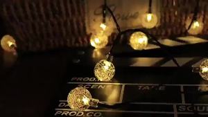 Outdoor LED Solar String Lights Colorful Crystal Globe Lights Waterproof Solar Powered Patio Light