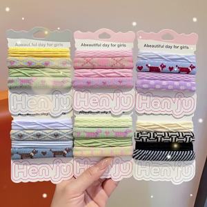ENEN | Elastic Cartoon Printed Round Hair Bands For Girls