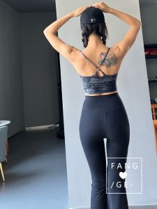 Fitness Sponge Dyed Back Sports Vest Womens Single Piece Yoga Training Non Shock Absorbing Nylon Fabric Sportswear Casual