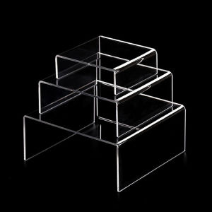 3PCs/Set 3mm Acrylic U Type Display Stand Counter Window Jewelry Shoes Glasses Figure Display Stand