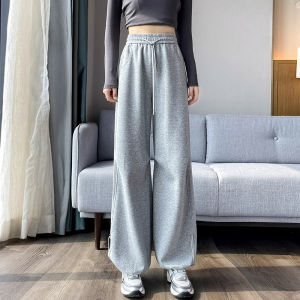 plus Size Womens Sport Pants High Waist Drawstring Loose Fit Slimming Two-Way Wear Narrow Version Lantern Casual Trousers