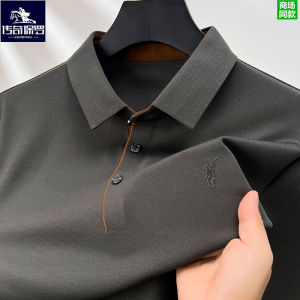 Paul Ice Silk Long Sleeve Polo Shirt Mens New 2025 Mid-life Shirt Sleeve Base Shirt Small Horse Mark Long Sleeve T-shirt
