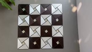 Tấm dán tường mosaic G7INOX07 trang trí phòng khách phòng ngủ phòng tắm quán bar quán cafe khu chung cư khu nghỉ dưỡng hiệu ứng đẹp mắt thiết kế thanh lịch độ bền cao dễ vệ sinh bền màu