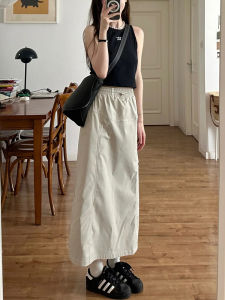 Váy Công Sở Cạp Cao Chữ a Cạp Cao Phong Cách Mỹ Cổ Điển Cho Nữ Mới Cỡ Lớn Che Hông Thon Gọn Váy Dài Vừa Phải