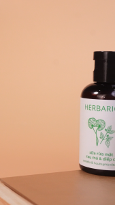 Mini size - Sữa rửa mặt Rau má & Diếp cá herbario 50ml sạch mụn thuần chay