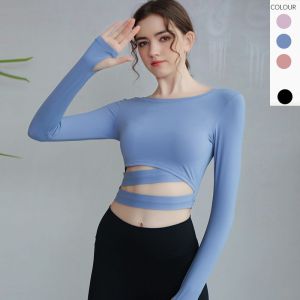 Women's Long Sleeve Crop Top for Fitness & Sports Activities