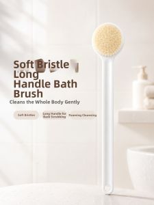 IMLUCKY | Long Handle Soft Bristle Body Brush