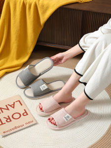 Dép Vải Lanh Cotton Mùa Xuân Cho Nam Và Nữ Dùng Trong Nhà Đế Mềm Thoáng Khí Thoải Mái Dép Khách