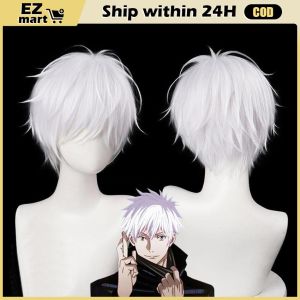 Gojo Satoru Wig Anime Cosplay Jujutsu Kaisen Cosplay Jujutsu Kaisen Gojo Satoru Costume Wig Halloween
