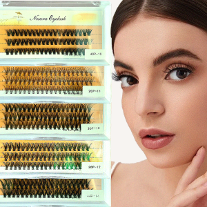 Korean Fluffy Soft Eyelashes Makeup – Cat Eye Design Long-Lasting Invisible Band