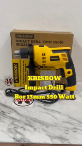 KRISBOW IRIDZ13 Original Bor 13MM Impact Drill Mesin Bor Listrik Besi Batu Kayu 13mm 550 Watt