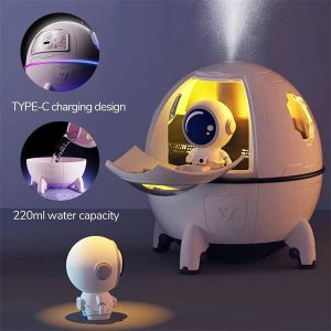 Open Door Ultrasonic Air Humidifier Astronaut Electric Aroma Essential Oil Diffuser Colorful LED Light USB Mist Sprayer Gifts fogger air freshener Home Office Car