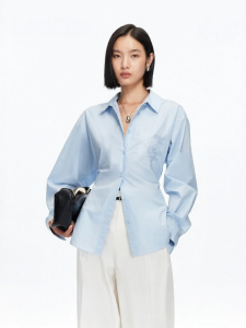 Vero Moda | Áo Sơ Mi Nữ Thu Dây Buộc eo Gọn Gàng Thêu Bông
