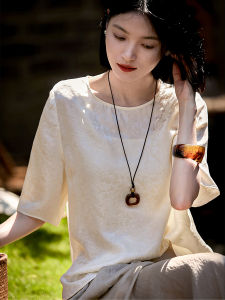 Lihua Snow Lightweight Silk Blouse Shirt