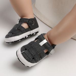 Kids Newborn Baby Boys Fashion Summer Soft Crib Shoes First Walker Anti Slip Sandals Shoe Soft 0-18 Months