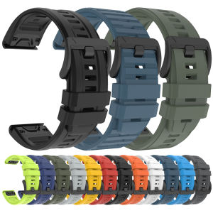 22 26mm Sports Silicone Strap for Garmin Tactix 8 7 Pro Delta Bravo/Quatix 8 7X Solar 7 6 5/Fenix E 8 7X 6X 5X QuickFit Bracelet