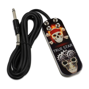 Stainless Steel Tattoo Foot Pedal Switch Heavy Foot Pedal for Tattoo Power Supply Clip Cord Tattoo Machine