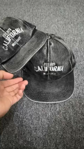 Topi Baseball Distro Caps California Est 1978 Wash Terbaru Hat Denim Wash Pria Dan Wanita Kekinian