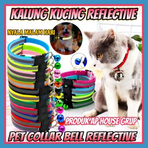 KALUNG KUCING REFLECTIVE BISA NYALA DALAM GELAP ((DAPAT 2 BIJI WARNA ACAK))