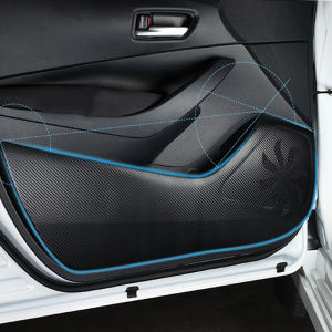 สำหรับ Toyota Corolla Cross สติกเกอร์ป้องกันการแผ่นเตะติดประตูรถยนต์หนัง PU ฟิล์มขอบด้านข้างด้านในประตูอุปกรณ์เสริมรถยนต์ 2021 2022 2023 2024