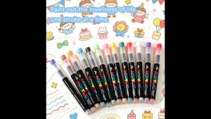 OLOEY | Acrylic Markers Brush Tip Paint Marker 12-36 Colors Acrylic Paint Pen for Rock Canvas Wood Ceramic Adult Coloring DIY Crafts