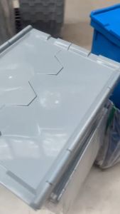 Super Plast ลังซ้อน ลังพลาสติกทึบ พับได้ รับน้ำหนักได้ 100 kg พลาสติกแข็งแรง ทนทาน รุ่น T2008 SPP SWP ยกแพ็ค 3 และ 6 ใบ