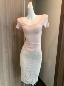 Summer 2025 Korean Style Soft Silk Wool T-Shirt Lace Half Skirt Skin-friendly Versatile Comfortable Daily Wear Pure Color