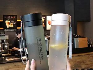 600ML Transparent Water Bottle Plastic Portable Leak Proof Drink Cup for Student Outdoor Water Bottle Big Capacity