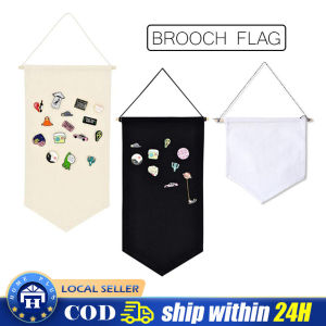 Nordic Portable Jewelry Display Hanger Blank Canvas Nordic Hanging Ornament Storage Wall Display Flag Jewelry Packaging Display