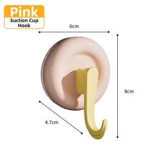 Suction No-Drilling Strong Wall Mount Hooks for Bathrooms and Kitchens