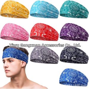 Quick Dry Sweat Absorbent Running Yoga Fitness Headband Breathable Guiding Sweat Band Wide Sweat Absorbent Hair Tie