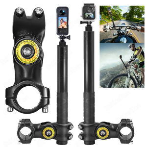 Motorcycle Bicycle Selfie Stick Monopod Mount Handlebar Bracket for Insta360 X5 X3 X4 GoPro Hero 13 12 11 10 9 8 DJI Accessories