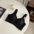 Dafenqi 529 Lifting Particles Massage Integrated Fixed Intimates Wide Shoulder Strap Wireless Bra Breast Holding Adjustment. 