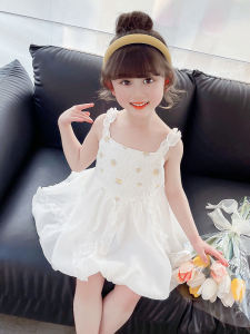 เด็กผู้หญิง ฤดูร้อน 2023 เจ้าหญิง เดรส อ้วน แขนกุด วันเกิด เดรส หวาน สไตล์ เด็กทารก เดรส เจ้าหญิง กระโปรง เสื้อผ้าเด็ก