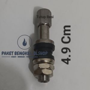 [20/100 PCS] Pentil Tubeless Besi Panjang 4.9 Cm Tutup Besi