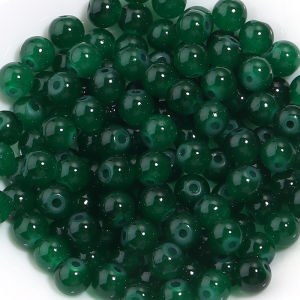 50pcs 6mm Solid Color Glass Beads Loose Spacer Round Beads For Jewelry Making DIY Charms Bracelet Necklace Accessories Wholesale