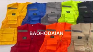 Áo gile kỹ sư 6 túi phản quang giá rẻ