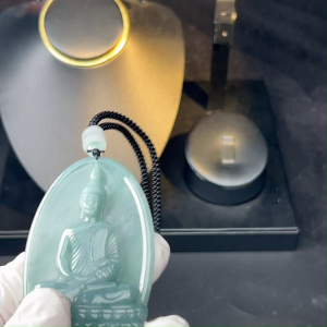TIMESWIND Natural Original A-type Jade Shakyamuni Buddha Pendant Bless Women Men Necklace Gift Fashion Jewelry with Certificate