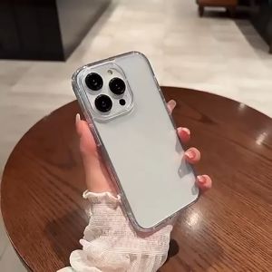 Case crystal clear acrylic iphone 11  12  13  14  15  16  plus pro max hard case bening premium mewah