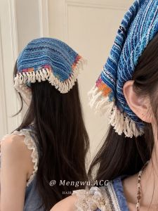 MENGWU | French Vintage Style Triangular Fringe Headband