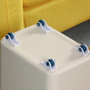 4-Pack DIY Plastic Stickable Mini Wheels Furniture Casters Storage Box Roller Trash Can Pulley Storage Box Basket Mobile Small Wheels