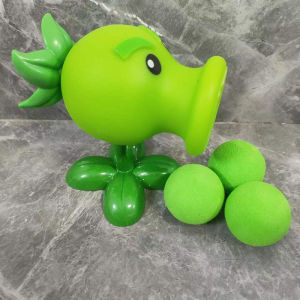 Childrens Gift Soft Rubber Rotating Pineapple Double Pea Shooter Cannon Ball Toy Plant versus Zombie Educational Simulation Doll